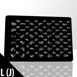 Stämpelplatta - Nageldekorationer - L(J) - Rektangel - Stämpelplattor -glamandbeauty.se Stämpelplatta - Nageldekorationer - L(J) - Rektangel - Stämpelplattor -glamandbeauty.se