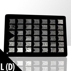 Stämpelplatta - Nageldekorationer - L(D) - Rektangel - Stämpelplattor -glamandbeauty.se Stämpelplatta - Nageldekorationer - L(D) - Rektangel - Stämpelplattor -glamandbeauty.se
