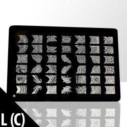 Stämpelplatta - Nageldekorationer - L(C) - Rektangel - Stämpelplattor -glamandbeauty.se Stämpelplatta - Nageldekorationer - L(C) - Rektangel - Stämpelplattor -glamandbeauty.se