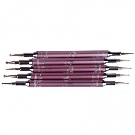 Set med "dotting tool" för nagel dekoration - 5 st