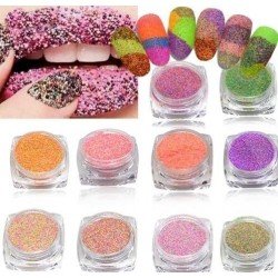 Dekorations set - Matt socker glitter - 12 Kulörer - 3 ml / burk - Set - Glitter / Pulver -glamandbeauty.se