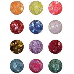 Dekorations set - Flagor - 12 Kulörer - 3 ml / burk - Flakes - Glitter -glamandbeauty.se Dekorations set - Flagor - 12 Kulörer - 3 ml / burk - Flakes - Glitter -glamandbeauty.se