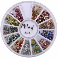 Rundel - Miley - J218 - Nageldekorationer - Ca: 400 st - Rundlar -glamandbeauty.se