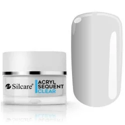 24 gram akrylpulver - Silcare - Sequent Acryl Lux - Clear - Akrylpulver - Builder -glamandbeauty.se