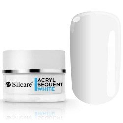 24 gram akrylpulver - Silcare - Sequent Acryl Lux - White - Akrylpulver - Builder -glamandbeauty.se