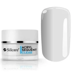 36 gram akrylpulver - Silcare - Sequent Acryl Lux - Clear - Akrylpulver - Builder -glamandbeauty.se