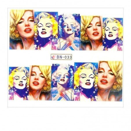 Vattendekaler - Marilyn Monroe - BN-033 - För naglar