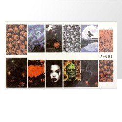 Vattendekaler - Halloween - A661 - För naglar - Vattendekaler / Stickers -glamandbeauty.se