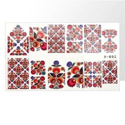 Vattendekaler - Blommor - A692 - För naglar - Vattendekaler / Stickers -glamandbeauty.se