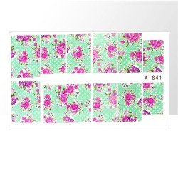 Vattendekaler - Rosor - A641 - För naglar - Vattendekaler / Stickers -glamandbeauty.se