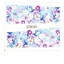 Vattendekaler - Blommor - BN-081 - För naglar - Vattendekaler / Stickers -glamandbeauty.se