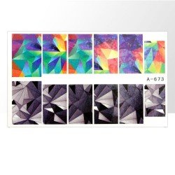 Vattendekaler - Trianglar - A673 - För naglar - Vattendekaler / Stickers -glamandbeauty.se