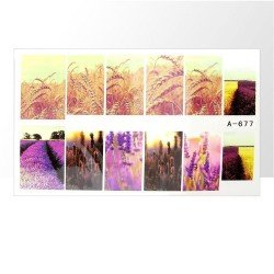 Vattendekaler - Åker - A677 - För naglar - Vattendekaler / Stickers -glamandbeauty.se