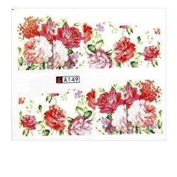 Vattendekaler - Blommor - A149 - För naglar - Vattendekaler / Stickers -glamandbeauty.se
