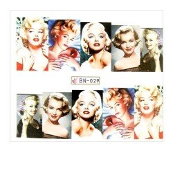 Vattendekaler - Marilyn Monroe - BN-029 - För naglar - Vattendekaler / Stickers -glamandbeauty.se