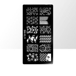 Stämpelplatta - Nageldekorationer - XL11 - Rektangel - Stämpelplattor -glamandbeauty.se Stämpelplatta - Nageldekorationer - XL11 - Rektangel - Stämpelplattor -glamandbeauty.se