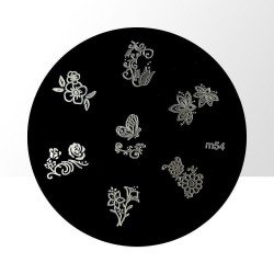 Stämpelplatta - Nageldekorationer - m54 - Rund - Stämpelplattor -glamandbeauty.se Stämpelplatta - Nageldekorationer - m54 - Rund - Stämpelplattor -glamandbeauty.se