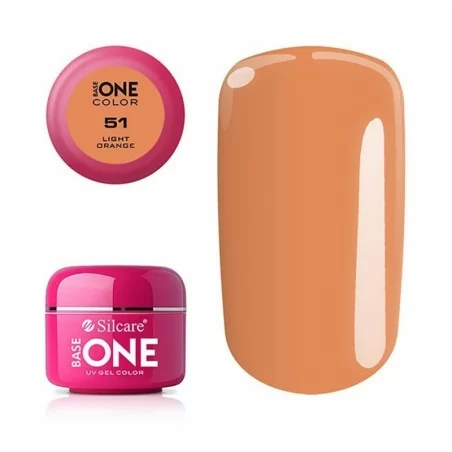 Base one - Color - UV Gel - Light Orange - 51 - 5 gram