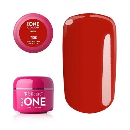 Base one - Color - UV Gel - RED - American Beauty - 18 - 5 gram