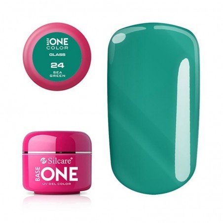 Base one - Color - Glass - UV Gel - Sea green - 24 - 5 gram