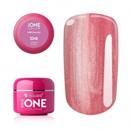 Base One - UV Gel - Metallic - Light pink - 04 - 5 gram