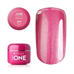 Base One - UV Gel - Metallic - Pinky Pie - 34 - 5g - UV-gel Metallic -glamandbeauty.se