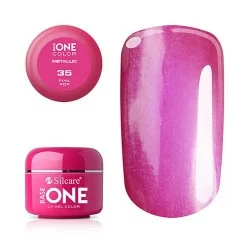 Base One - UV Gel - Metallic - 35 - Pink pop - 5 gram - UV-gel Metallic -glamandbeauty.se