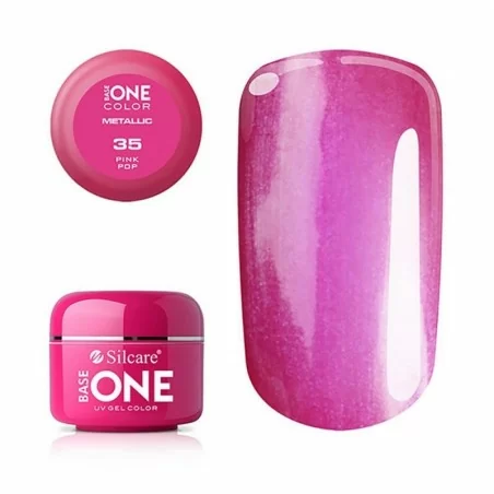 Base One - UV Gel - Metallic - 35 - Pink pop - 5 gram