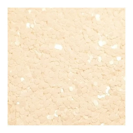 White Glitter Hex - 1mm