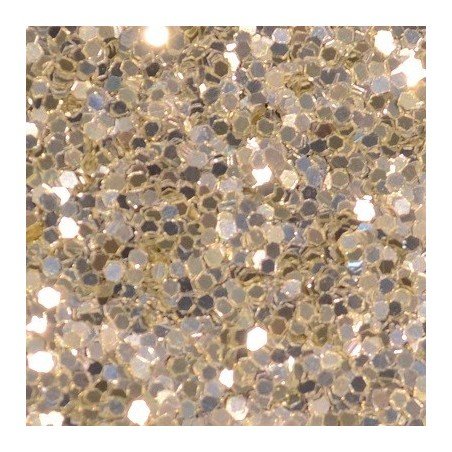 Silver Glitter Hex - 1mm