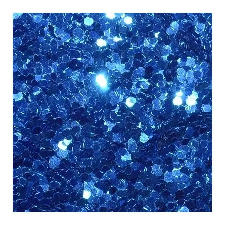 Gem Blue Glitter Hex - 1mm