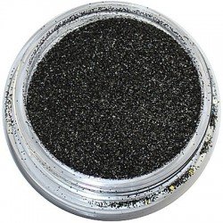 Black Aluminium glitter - Hex - 0,2 mm  - Storlek 0.8-3.0mm -glamandbeauty.se