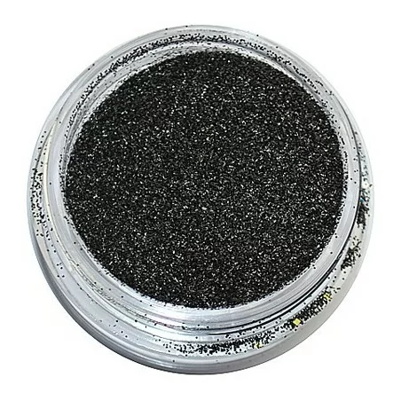 Black Aluminium glitter - Hex - 0,2 mm 