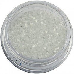 Glitter crystal clear white - Hex - 1 mm - Storlek 0.8-3.0mm -glamandbeauty.se