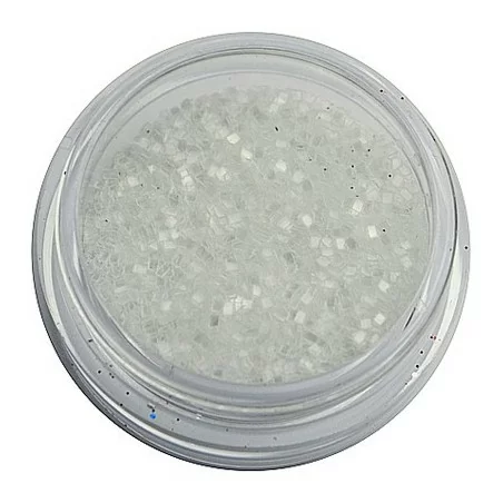 Glitter crystal clear white - Hex - 1 mm