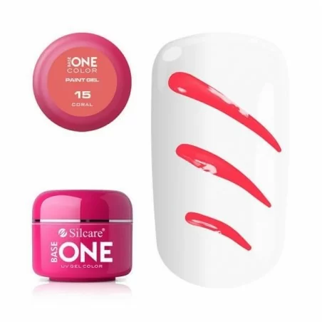 Base One - UV Gel - Paint Gel - Coral - 15 - 5 gram