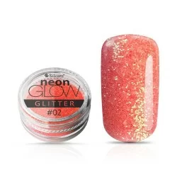 Silcare - Neon Glow Glitter - 02 - 3 gram - Neon pulver -glamandbeauty.se