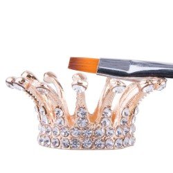 Penselhållare i glas formad som en krona - Guld - Penselställ / Penselstativ -glamandbeauty.se Penselhållare i glas formad som en krona - Guld - Penselställ / Penselstativ -glamandbeauty.se