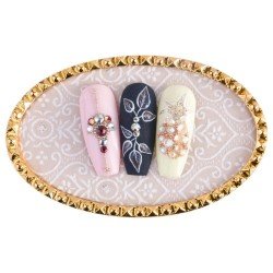 Penselställ / blandningsyta / display - Cirlel - Guld + Stenar - Displayer / Övningsmaterial -glamandbeauty.se Penselställ / blandningsyta / display - Cirlel - Guld + Stenar - Displayer / Övningsmaterial -glamandbeauty.se