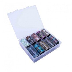 Nagelfolie / folie - Set 10 färger - 100 cm / st - Nagelfolie -glamandbeauty.se Nagelfolie / folie - Set 10 färger - 100 cm / st - Nagelfolie -glamandbeauty.se