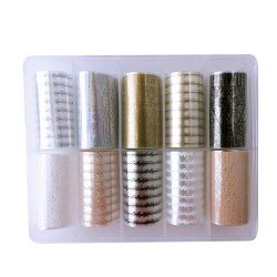 Nagelfolie / folie - Set 10 färger - 100 cm / st - Nagelfolie -glamandbeauty.se Nagelfolie / folie - Set 10 färger - 100 cm / st - Nagelfolie -glamandbeauty.se