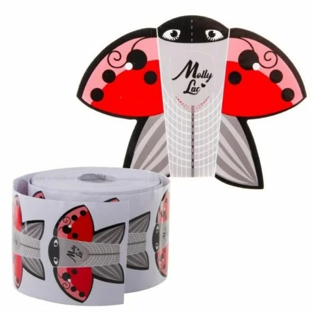 Nagelmallar - Molly Lac - Ladybug - 500 st