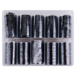 Nagelfolie / folie - Set 10 färger - 100 cm / st - Nagelfolie -glamandbeauty.se Nagelfolie / folie - Set 10 färger - 100 cm / st - Nagelfolie -glamandbeauty.se