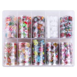 Nagelfolie / folie - Set 10 färger - 100 cm / st - Nagelfolie -glamandbeauty.se Nagelfolie / folie - Set 10 färger - 100 cm / st - Nagelfolie -glamandbeauty.se