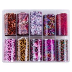 Nagelfolie / folie - Set 10 färger - 100 cm / st - Nagelfolie -glamandbeauty.se Nagelfolie / folie - Set 10 färger - 100 cm / st - Nagelfolie -glamandbeauty.se