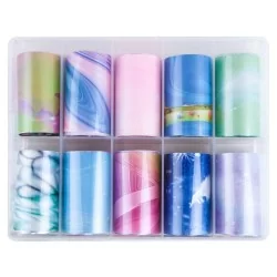 Nagelfolie / folie - Set 10 färger - 100 cm / st - Nagelfolie -glamandbeauty.se Nagelfolie / folie - Set 10 färger - 100 cm / st - Nagelfolie -glamandbeauty.se
