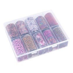 Nagelfolie / folie - Set 10 färger - 100 cm / st - Nagelfolie -glamandbeauty.se Nagelfolie / folie - Set 10 färger - 100 cm / st - Nagelfolie -glamandbeauty.se