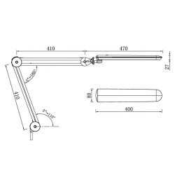 LED - Arbetslampa - Vit - 9502 - 14W - 60 dioder - Arbetslampor -glamandbeauty.se LED - Arbetslampa - Vit - 9502 - 14W - 60 dioder - Arbetslampor -glamandbeauty.se