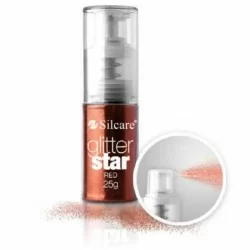 Silcare - Nagelglitter på pumpflaska - Red - 25 gram - Glitter på sprayflaska -glamandbeauty.se