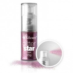 Silcare - Nagelglitter på pumpflaska - Pink - 25 gram - Glitter på sprayflaska -glamandbeauty.se